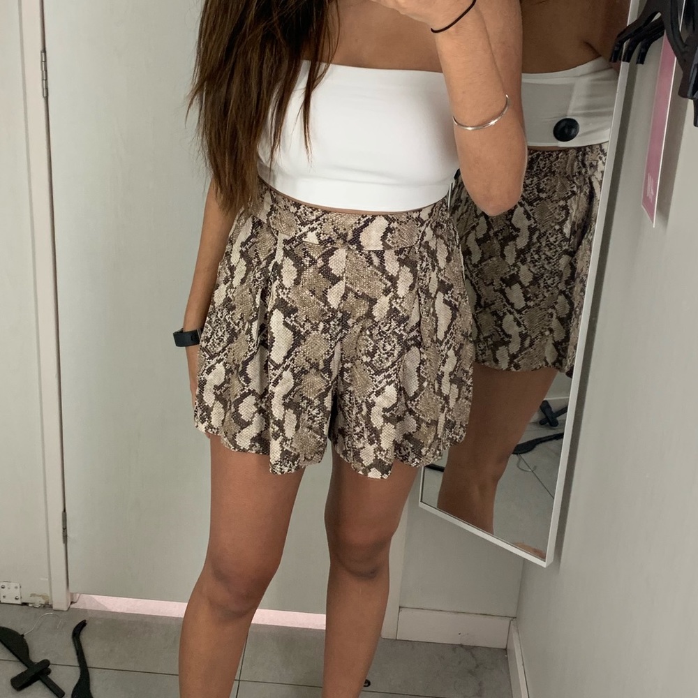 Snakeskin shorts